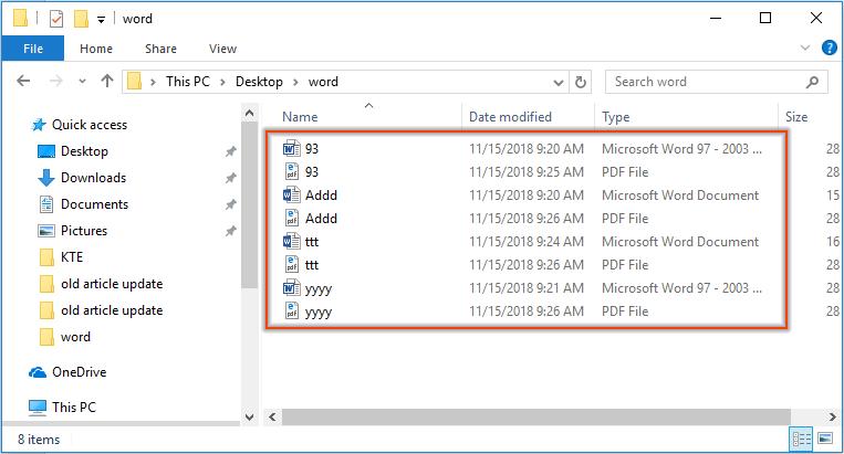 chuyển đổi hàng loạt tài liệu Word sang tài liệu PDF